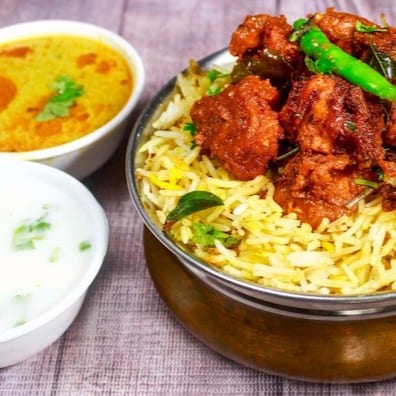 Chicken Fry Piece Biryani.