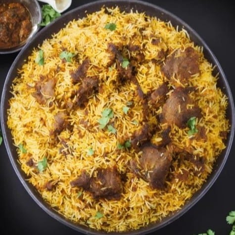 Goat Fry Biryani.
