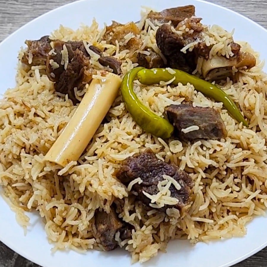 Nizamabad Ghatu Goat Pulav.