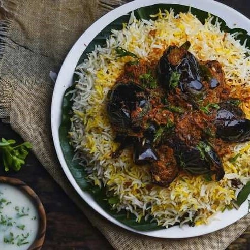 Gutti Vankaya Biryani.