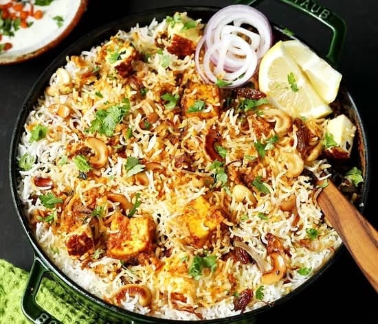 Paneer Biryani.