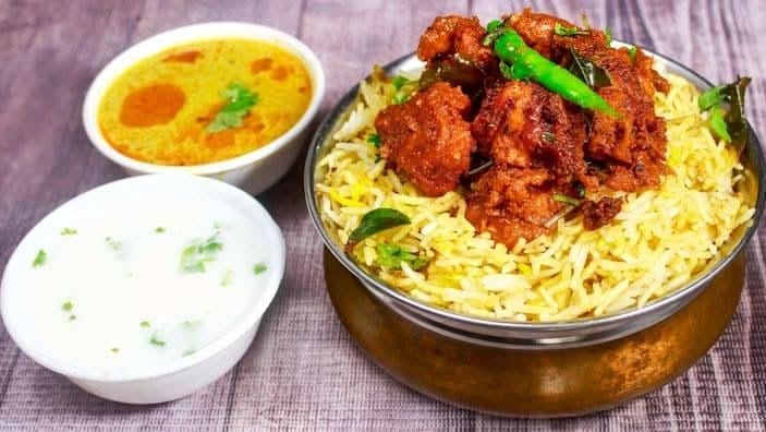 Chicken Fry Piece Biryani.